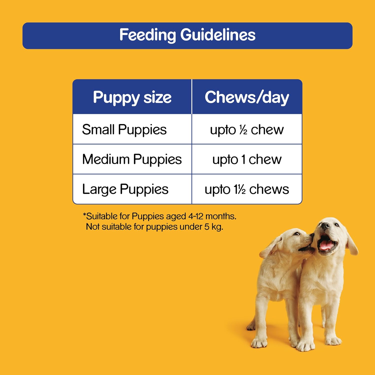 pedigree puppy tubos