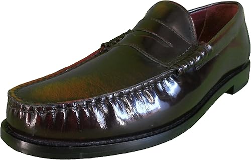 oxblood penny loafers