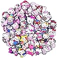 35,50Pcs Shoe Charms for Girls Kids Women Kawaii Shoe Charms for Party Gifts,Pink Cute Wristband Bracelets Sandals Decorations Charms