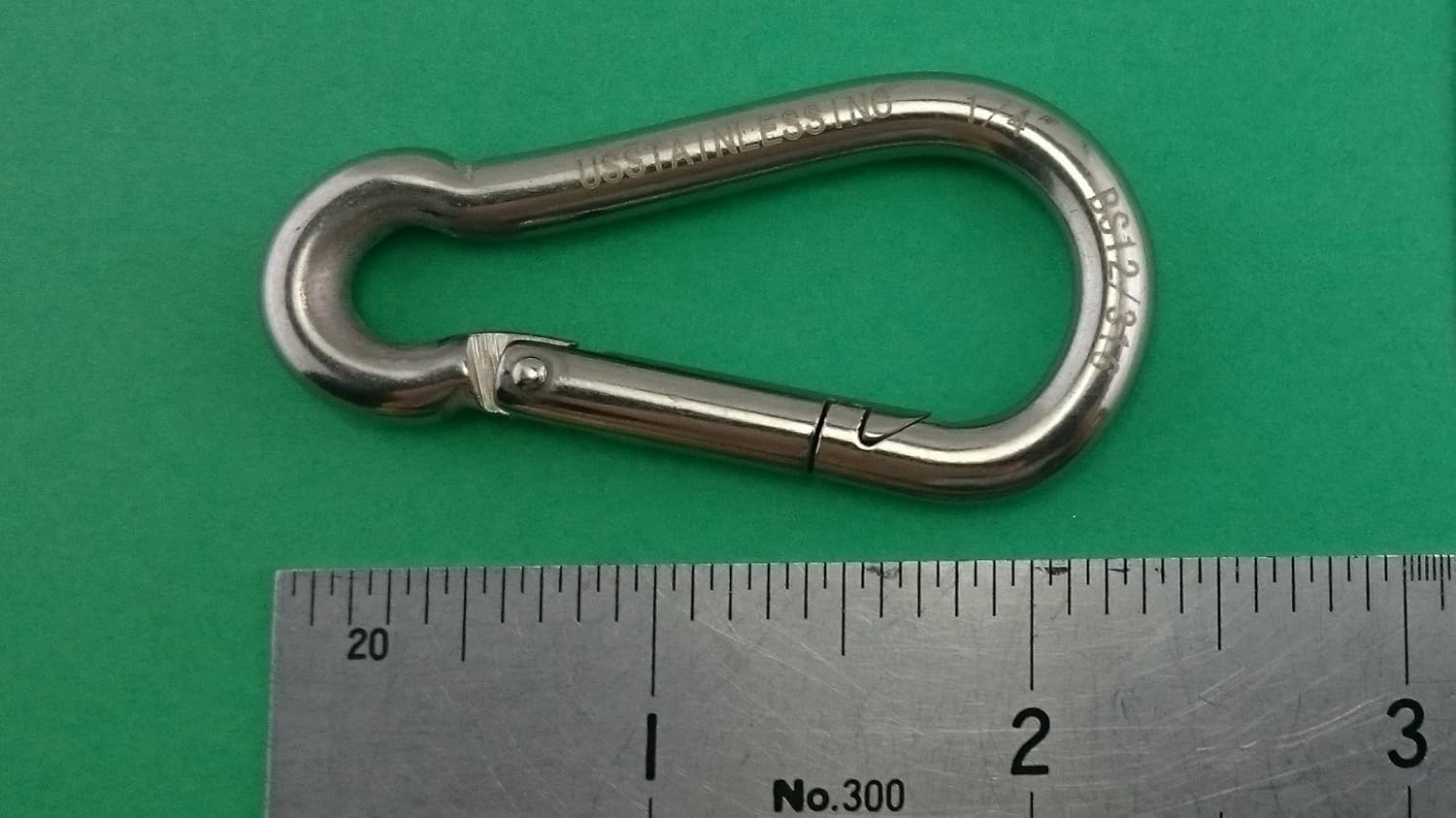 Stainless Steel 316 Spring Hook Carabiner 1/2" (12mm) Marine Grade Safety Clip O - Foto 8