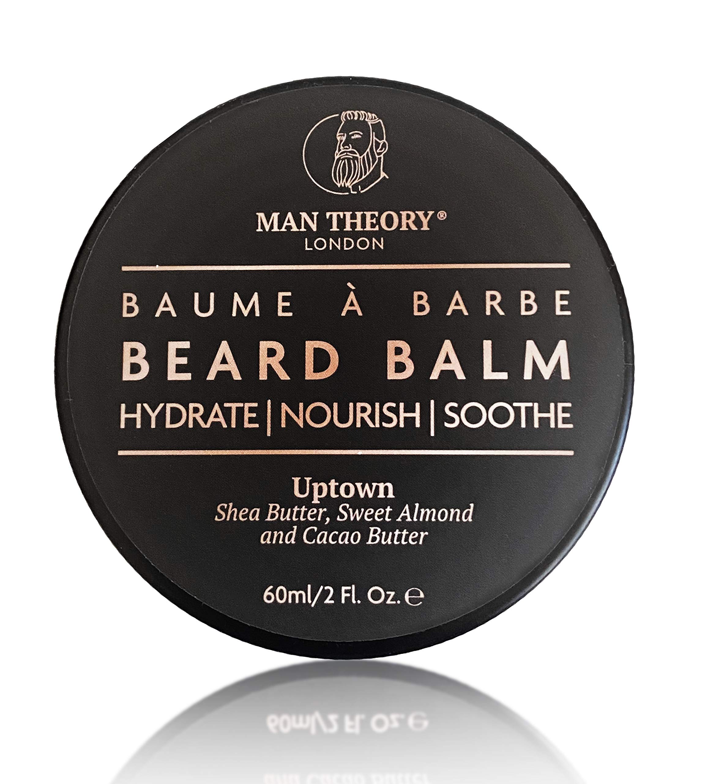 Man Theory London Beard Balm Leave in Conditioner | Vegan | Palm Oil Free | Finest Ingredients - Shea Butter, Cacao Butter, Sweet Almond Oil | Lemongrass fragrance