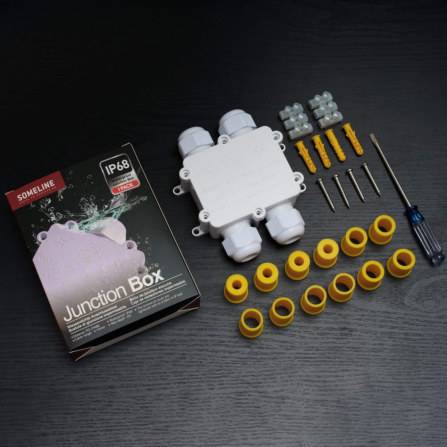 Cajas De Empalmes Caja De Conexiones Impermeable Caja De Conexiones Ip68 Conector Para Cable De 4 Vias Conector En H Para Cable De O 4mm 14mm Someline Blanco Bricolaje Y Herramientas Saconnects Org