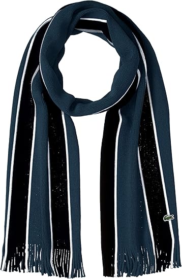 Amazon ラコステ Scarf 公式 メリノウールラッセルマフラー メンズ グリーン Eu 000 Free サイズ ストール マフラー 通販