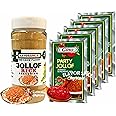 Gino Jollof Rice Seasoning Tomato Paste 7Og(2.4oz) Pack of 5 with Jollof Rice Seasoning crafted with 100% Natural Herbs and Spices with No Additives 3.8oz (1 Pack) COMBO PACK