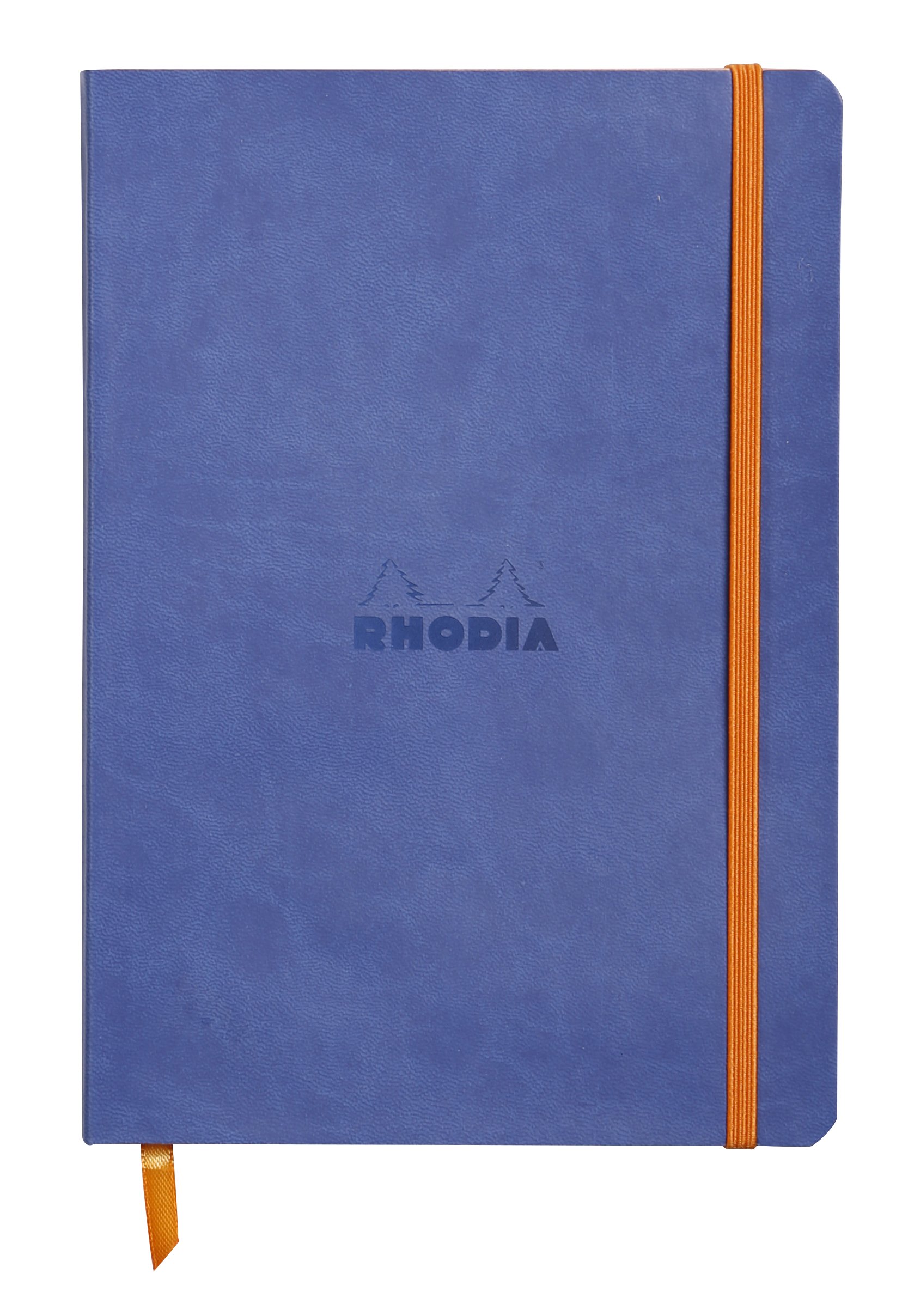 RHODIA 117408C - Saphir Soft Notebook - A5 - Lined - 160 pages - Ivory Clairefontaine Paper 90 g/m - Bookmark, Elastic Closure - Faux Leather Cover - Rhodiarama Collection — image 1