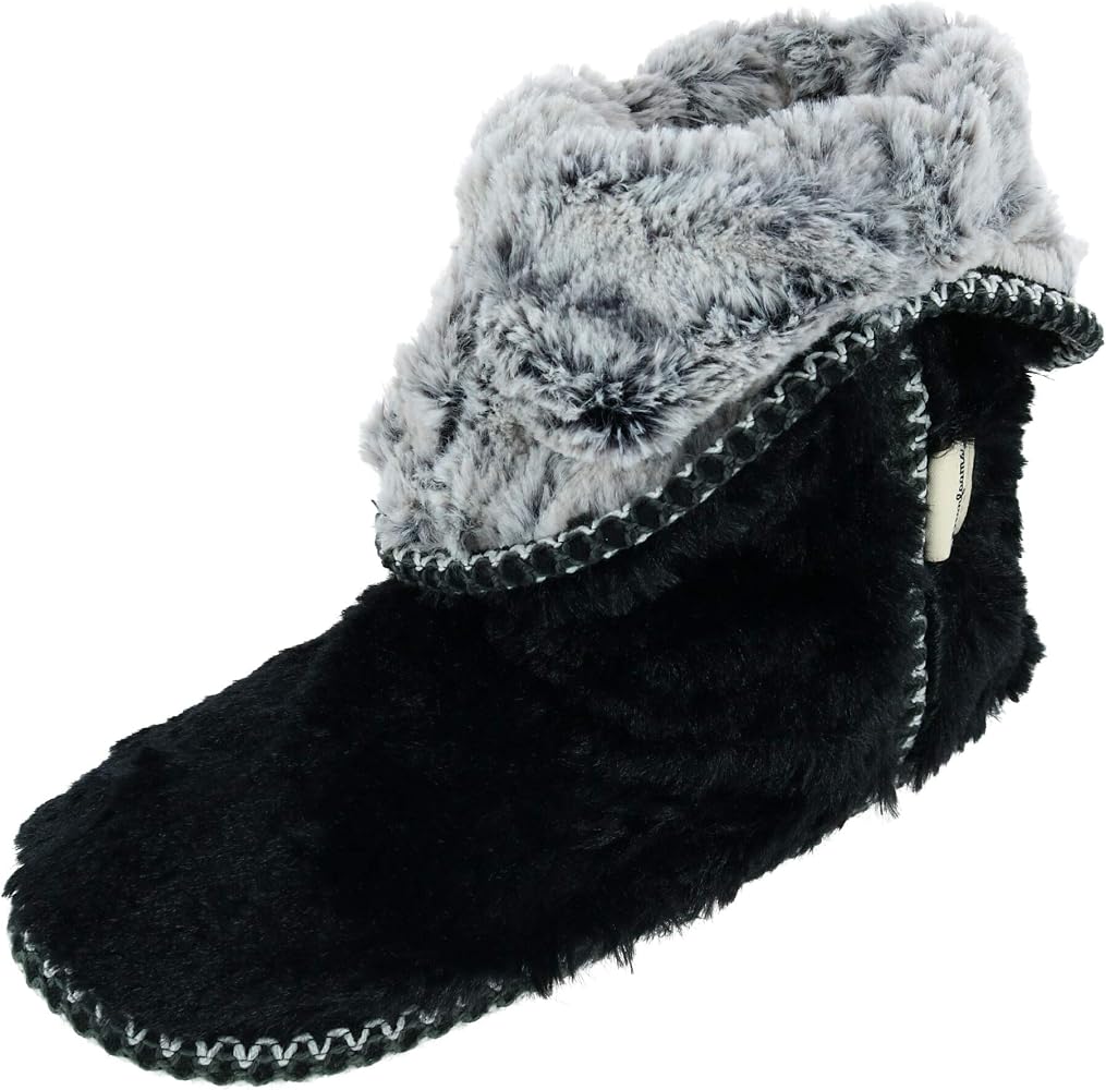 Beth Furry Foldover Boot Slipper 