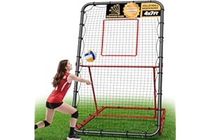 PATIASSY Adjustable Volleyball Rebounder Net 7x4 FT with 90° Foldable Angle, Bounce Back Training Equipment for Solo Practice Volleying Bumping & Spiking – Sturdy Base, Easy Setup & Portable with Carry Bag