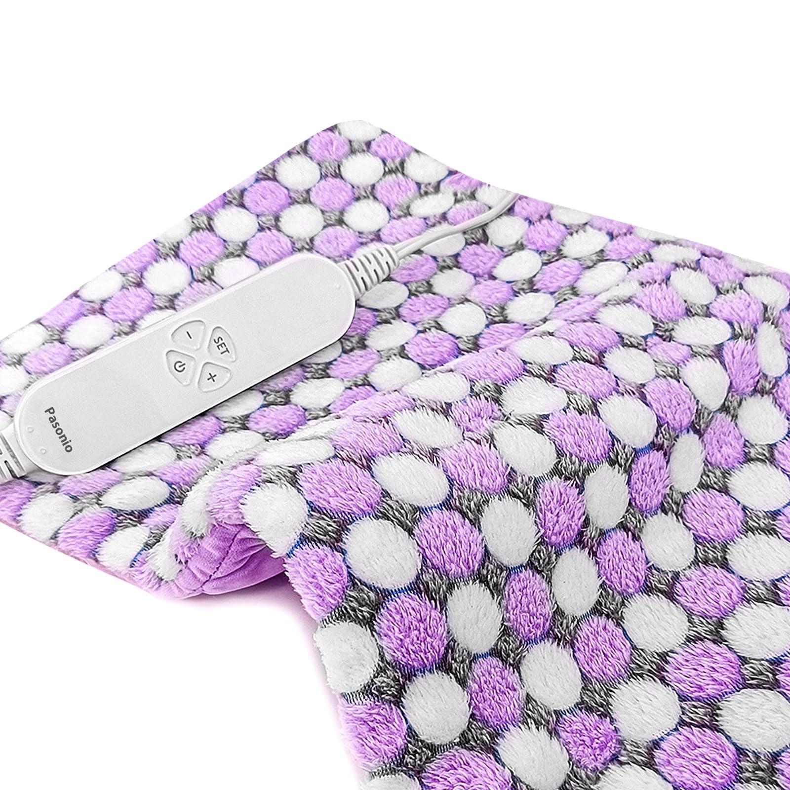 Photo 1 of Pasonio Full Weighted Electric Heating Pad for Back Pain, Cramps, Relief - Auto Shut Off - 2.3lb Heat Pad with Moist & Dry Heat Therapy Options - Hot Heated Pad - (XL 12"x24") - PYQ0Z