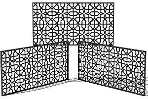 Veradek Outdoor Privacy Screen Series - Parilla Privacy Screen Panel (65% Privacy) | Made from Durable Weather-Resistant Plastic | Modern Décor for Patios, Privacy Walls, Fences, 3 Pack