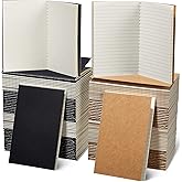 Mimorou 96 Pieces Mini Notebooks Bulk 3.5 x 5.5 Pocket Small Notepads Journals Lined and Blank Notebooks for Travelers Students Gifts Office School Supplies 24 Sheets/ 48 Pages Black and Brown