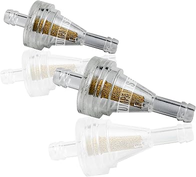 1//4/" 6mm 5X Clear Motorcycle ATV Scooter Fuel Gas Filter Bronze Small 3//16/"