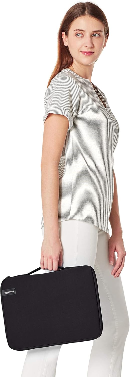  Basics 13.3" Professional Laptop Case Sleeve Bag (With Retractable Handle) - Black: Computers & Accessories