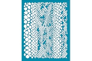 OLYCRAFT 4x5Inch Snakeskin Silk Screen Stencil for Polymer Clay Snake Print Animal Print Mesh Transfer for Polymer Clay Earri