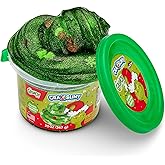 CRA-Z-Slimy Dr. Seuss Grinch Green Glitter Slime Bucket, 20 oz | Green Glitter Premade Slime, Non-Toxic, Sensory Pretend Play, Grinch Theme, Ages 6+, Holiday Gift