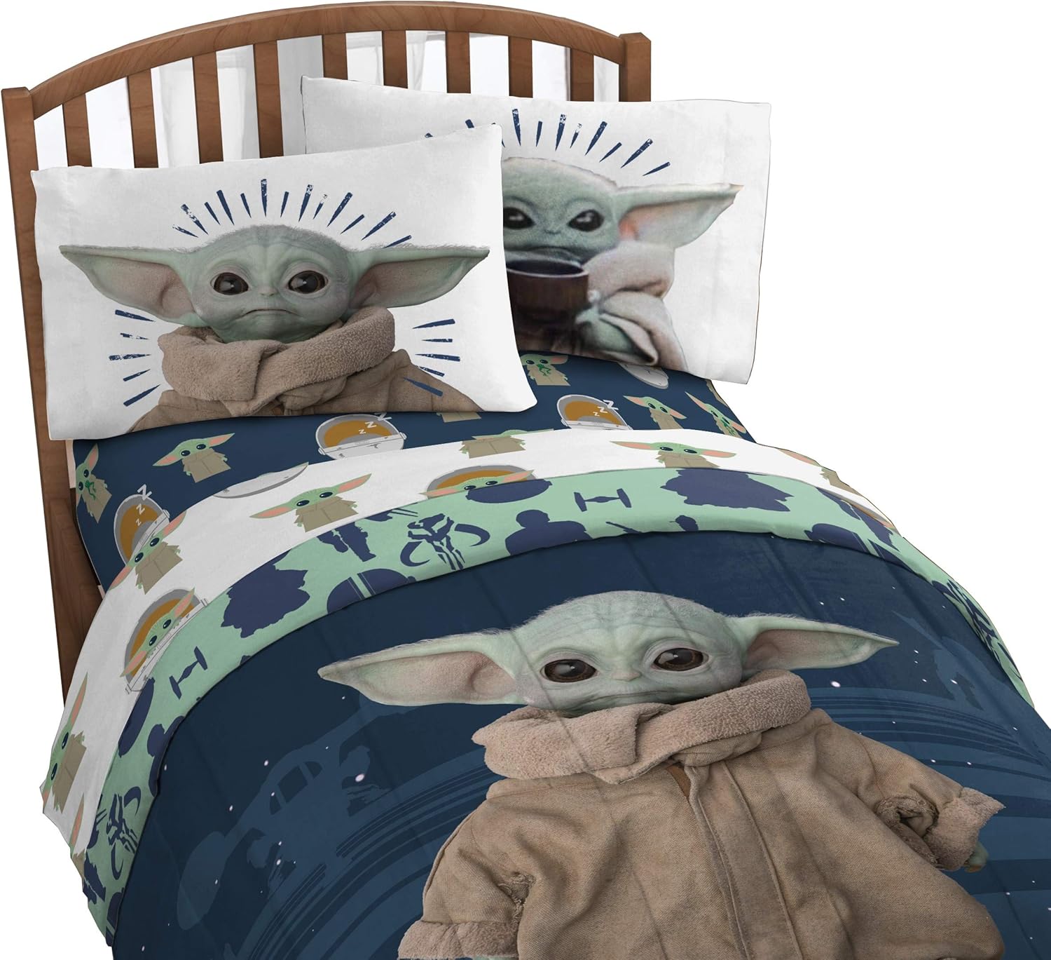 baby yoda crib sheets