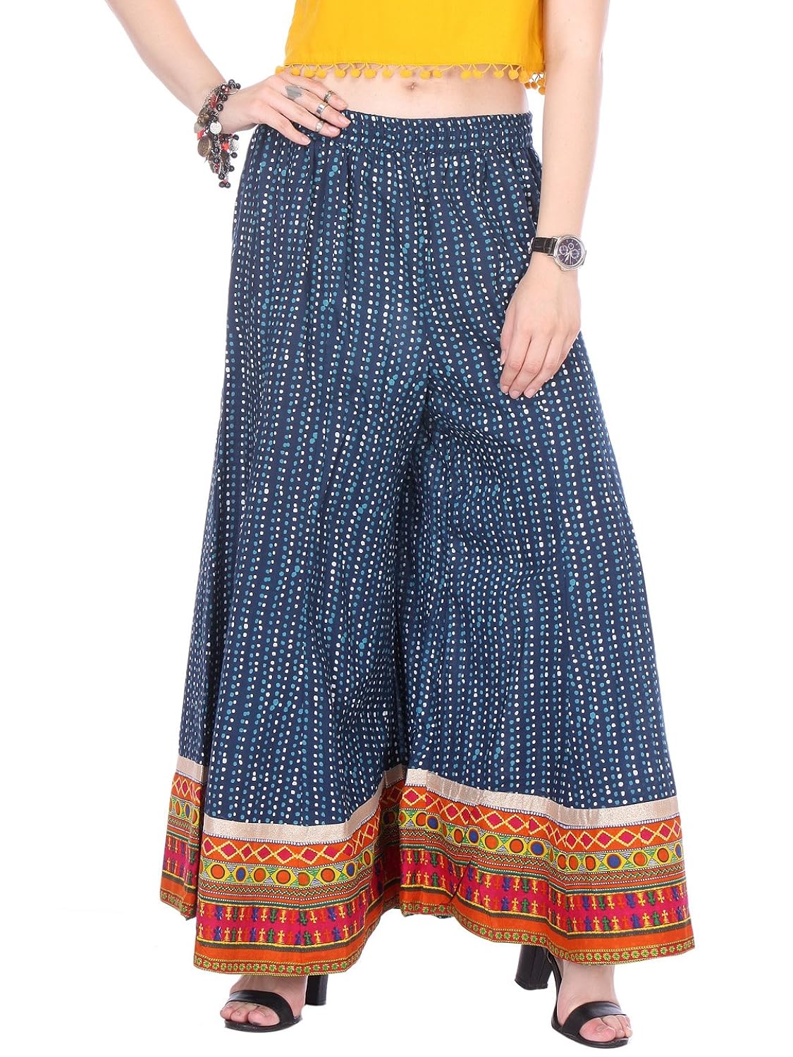 varanga blue cotton printed palazzo kff-mnmaw16101019