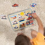 Melissa & Doug Vehicles Sound Puzzle Wooden Peg Puzzle 8 pcs Spin Master view 7