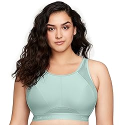 Full Figure Plus Size No-Sweat Mesh Sports Bra
