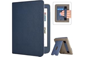 Caweet Case for Kobo Clara Colour/BW 6 Inch 2024 Release, Premium PU Leather Foldable Stand Protective Sleeve Cover with Card