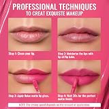 Oulac Matte Liquid Pink Lipstick Vegan Rose Oil Vitamin E M09 view 7