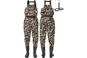 Pristis Piscine Storm Chest Waders, 2-layer Anti-scuff Jacquard Grid Waterproof Overalls for Men Women, Hunting Fly Fishing