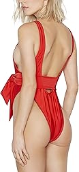 ToBeInStyle Women's Deep V Wide Ribbon Waist Tie