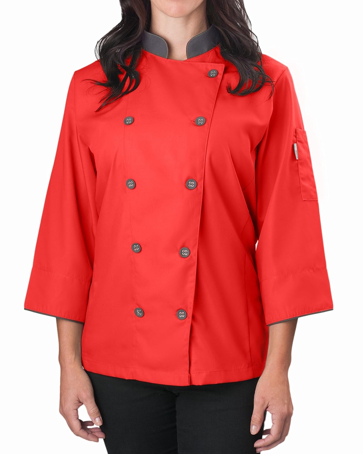 KNG Womens ¾ Sleeve Active Chef Coat Chef Jackets Uniforms, Work & Safety