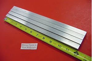 STONER METALS 4 Pieces 1/2" X 1/2" Aluminum Square Solid BAR 12" Long +.07"/-0 6061 T6511 New Extruded Mill Stock