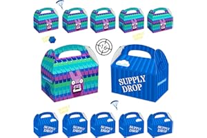 Caoekego Video Game Llama Goodie Bags,16 Pcs Party Boxes for Battle Gamers Birthday Party Supplies Decorations Favors