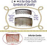 Good Hair Days Grip-Tuth Shorty Combs 2 Pack Tortoise 1 3/4 in view 3