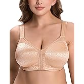 Wingslove Women’s Minimizer Bra Wireless Full Coverage Non-Padded Plus Size No Underwire Everyday Comfort
