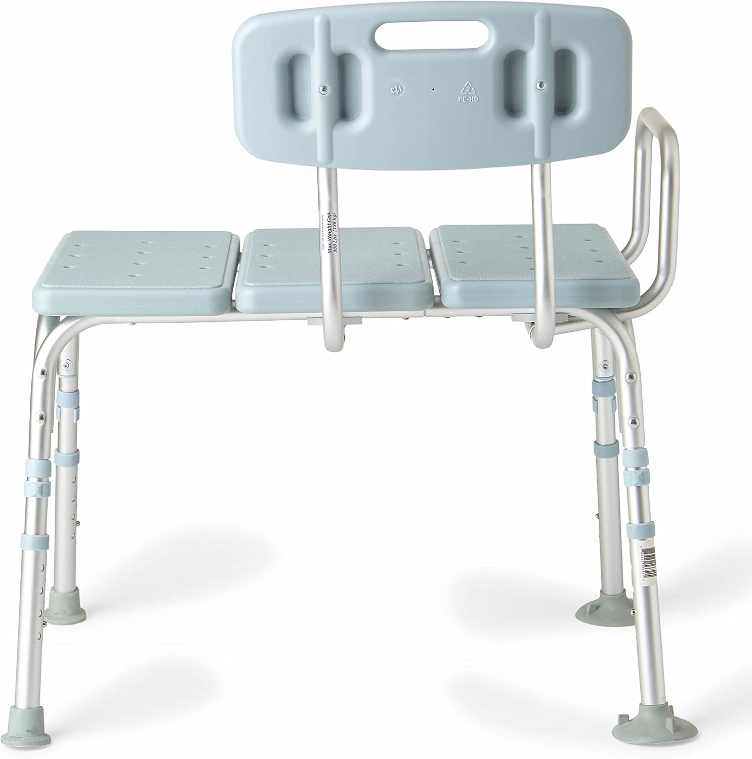 Medline Tub Transfer Bench With Microban Antimicrobial Protection, for Use as A Shower Bench or Bath Seat, Blue: Health & Personal Care
