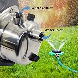 VEATON 1200W Portable Garden Booster Jet Pump 3500L/H 46m Lift 4.6 bar view 4