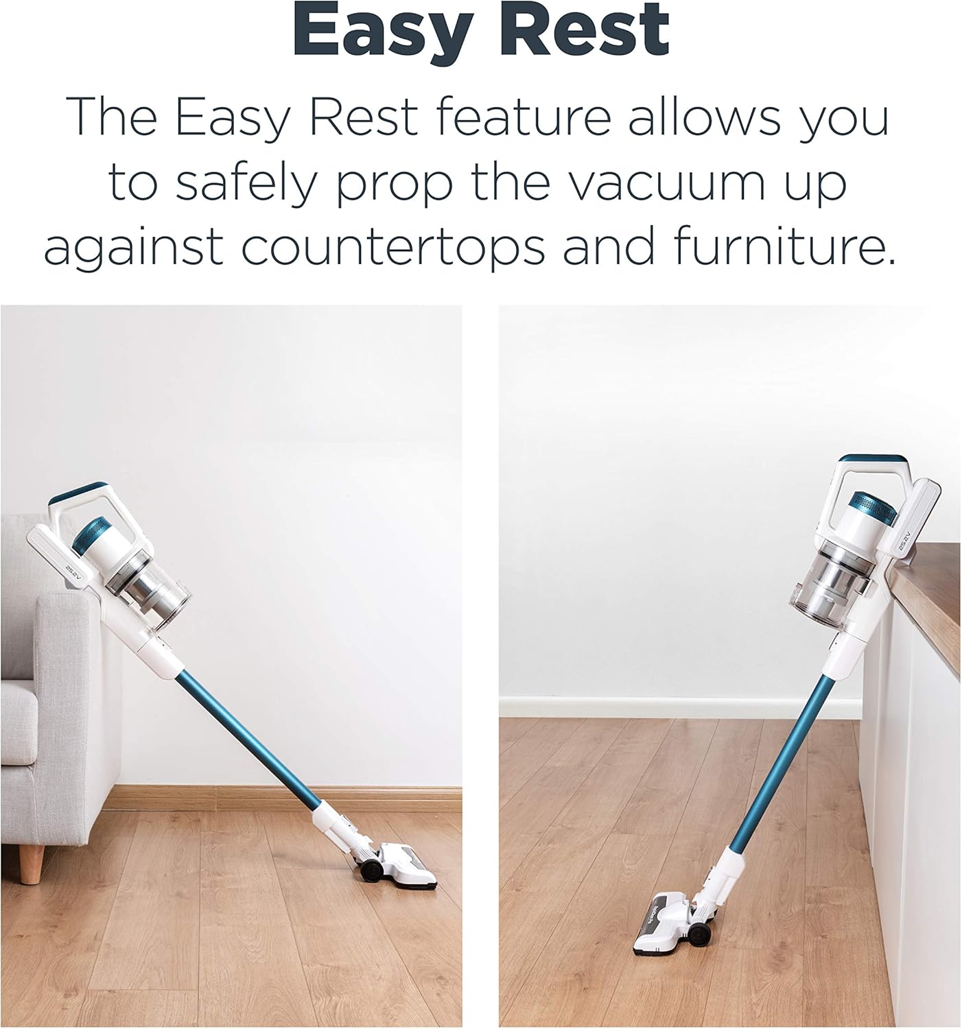 EUREKA RapidClean Pro Lightweight Cordless Vacuum Cleaner, High Efficiency Powerful Digital Motor LED Headlights, Convenient Stick and Handheld Vac, Essential, Blue: Home & Kitchen