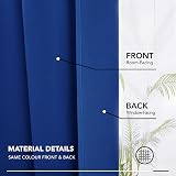 Deconovo Blue Thermal Insulated Curtain Panels 46 x 90 Pencil Pleat Two Panels view 7