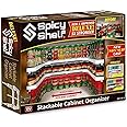 Spicy Shelf Deluxe - Expandable Spice Rack and Stackable Cabinet & Pantry Organizer (1 Set of 2 Shelves) - As seen on TV Deluxe (Spicy Shelf Organizer) - Pantry Organization - Pantry Spice Organizer