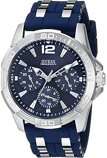 Amazon Com Guess Men S Rigor Iconic Blue Stain Resistant Silicone