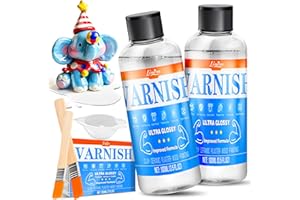 Air Dry Clay Glaze - 200ml Upgrade Formula Clay Varnish, Ultra Gloss Varnish Pottery Glaze, Clay Sealant to Prevent Scratches