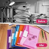 Vicloon A4 Plastic Wallets 5pcs Translucent Folders with Snap Closure view 4