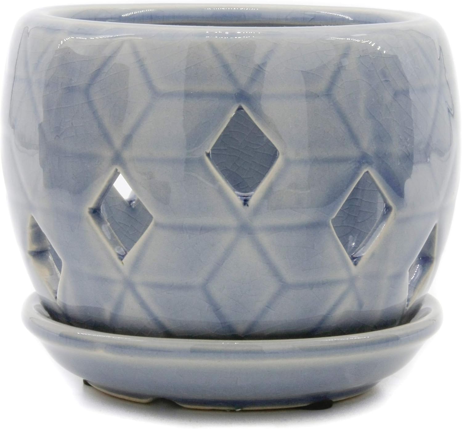 Amazon Com Pennington Gongora Orchid Planter 5 Inch Blue Kitchen Dining