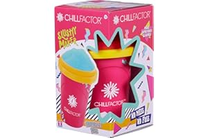 ChillFactor Color Shock Slushy Maker Perfectly Pink - Reusable Slushy Maker Cup, Homemade Slushies, Squeeze Cup Slushy Maker 
