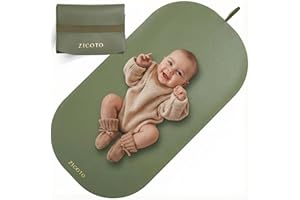 Beautiful Baby Diaper Changing Mat Made of Vegan Leather - Soft and Easy to Wipe Changing Pad for Travel or at Home Use - Lig