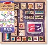 Melissa & Doug Stamp-a-Scene Fairy Garden Arts & Crafts Wooden Stamp Set Ages 4+