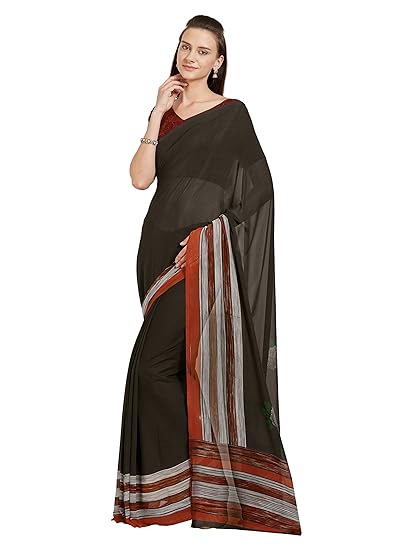 Womens Faux Georgette Printed Saree