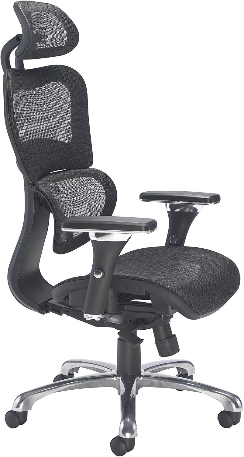 Office Hippo Ergonomic Chair Office, Office Chair with Back Support, Office Chair with Arms, Mesh, Swivel, Black - Image 4