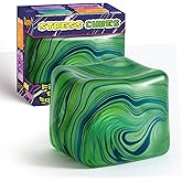 Fidget Toys Squishy Stress Cube, Stress Balls for Adults Kids Squishies Anxiety Relief, Ice Cube Squishy Sensory Toys for Kids with Autism, Fidgets for Classroom Prizes Party Favors Toys (Green)