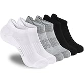 ATBITER Womens Ankle Socks 6 Pairs Cushioned Running Athletic No Show Socks With Tab