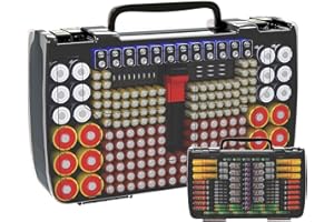 Battery Organizer Storage Case with Tester, Holds 269 Batteries Double Sided Box for AA AAA 4A C D Cell 9V 3V Lithium LR44 CR