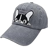 Waldeal Embroidered Boston Terriers Hat for Men Womens Vintage Washed Dad Baseball Cap