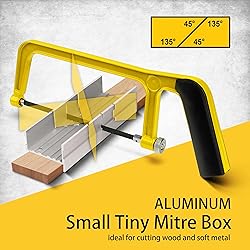 Hanpex Metal Small Aluminum Miter Box 5.3 Inch
